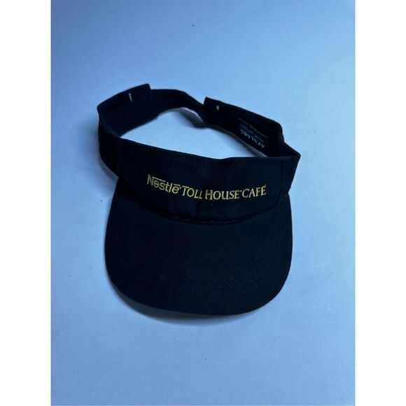 Vintage Apollo Nestle Toll House Cafe Visor Cap Hat Adjustable Black - Picture 5 of 5